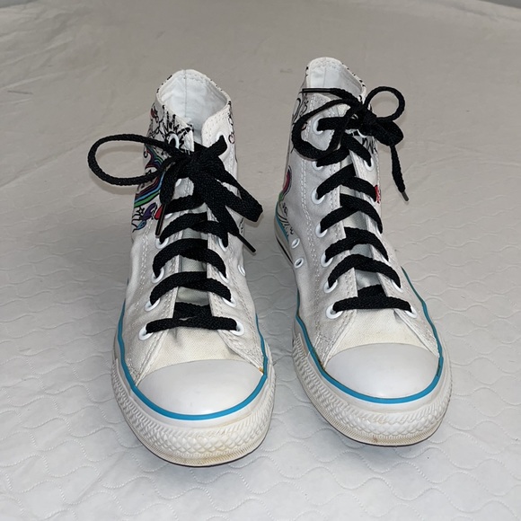 Converse Custom Unicorn Horse white multicolor high top sneakers - Picture 5 of 11